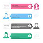 People template infographics. Vector illustration of a communication concept, relating to feedback, talk and discussion.