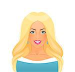 Vector illustration of Beautiful and young woman