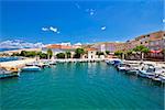 Pag island colorful waterfront view, Dalmatia, Croatia