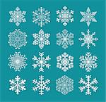 set of snowflakes, vector version