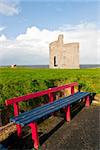 a beautiful path with benches to view Ballybunion beach and castle