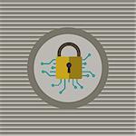 Cyber security flat icon vector graphic design