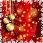 Christmas baubles on a decorative background