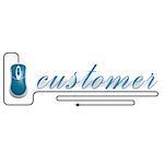 Customer word with computer mouse image with hi-res rendered artwork that could be used for any graphic design.