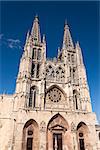 Burgos gothic cathedral front.  Burgos, Castilla y León, Spain.