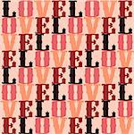 Vector seamless Pattern with "Love"