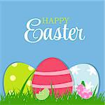 Colorful Happy Easter Background Vector Illustration. EPS10