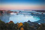 View of Table Rock visitor center and Horseshoe Falls, Niagara Falls, Niagara, border of New York State, and Ontario, Canada, North America