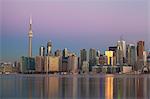 View of CN Tower and city skyline, Toronto, Ontario, Canada, North America