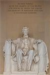 Interior view of the Lincoln Statue in the Lincoln Memorial, Washington D.C., United States of America, North America