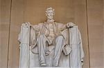 Interior view of the Lincoln statue in the Lincoln Memorial, Washington D.C., United States of America, North America