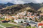 A view of Vallehermoso on the island of La Gomera, the second smallest island in the Canary Islands, Spain, Atlantic, Europe