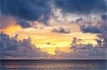 Sunset over the Indian Ocean in the Maldives, Indian Ocean, Asia