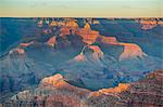 Sunset over the south rim of the Grand Canyon, UNESCO World Heritage Site, Arizona, United States of America, North America