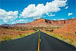 Road leading through the Capitol Reef National Park, Utah, United States of America, North America