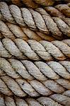 Close up of ship's ropes on the SS Great Britain, Bristol, England, United Kingdom, Europe