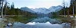 Landscape with Lake and Mountains in Autumn, Langbathsee, Austria