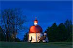 Chapel at Dusk, Heuwinklkappelle, Iffeldorf, Upper Bavaria, Bavaria, Germany