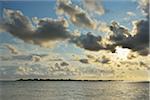 View over North Sea to Baltrum Island, Norderney, East Frisia Island, North Sea, Lower Saxony, Germany