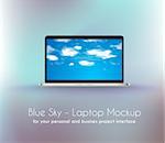 Modern devices mockups fpr your business projects. Blue cloudy sky background included included.