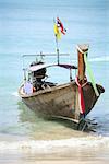 Thai Long tailed boat in Thailand beach