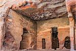 rocks caves in Nabatean Petra Jordan middle east