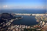 aerial view of lagoa in rio de janeiro brazil