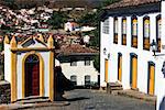 view of the unesco world heritage city of ouro preto in minas gerais brazil