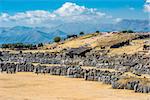 Sacsayhuaman, Incas ruins in the peruvian Andes at Cuzco Peru