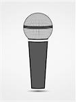 Microphone silhouette, vector eps10 illustration