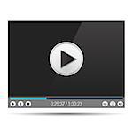 Video player interface, vector eps10 illustration