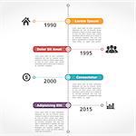 Infographics timeline template, flat design, vector eps10 illustration