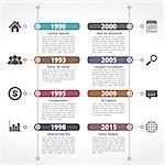 Infographics timeline design template, vector eps10 illustration