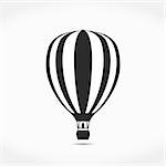Hot air balloon icon, vector eps10 illustration