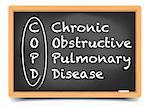 detailed illustration of a blackboard with COPD term explanation, eps10 vector, gradient mesh included