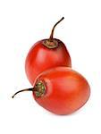 Two Exotic Tropical Fruits Tamarillo Full Body isolated on white background