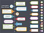 Timeline infographics template with different elements for your text, vector eps10 illustration