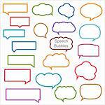 Set of different speech bubbles, vector eps10 illustration