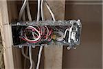 Close-up of Electrical Junction Box in Home Under Renovation