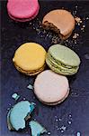 Coloured macarons