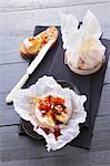 Baked Camembert with dried fruits and nuts