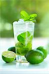 Mojito with mint and limes