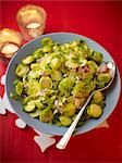 Brussels sprouts with ham