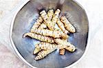 A bowl of Jerusalem artichokes