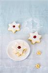 Jam-filled star biscuits