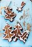 Gingerbread biscuits as Christmas tree decorations