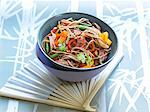 Soba noodles with beef and vegetables (Asia)