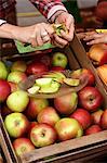 Idared apples in a crate