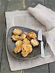 Breaded red pine mushrooms