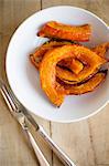 Baked Hokkaido pumpkin wedges